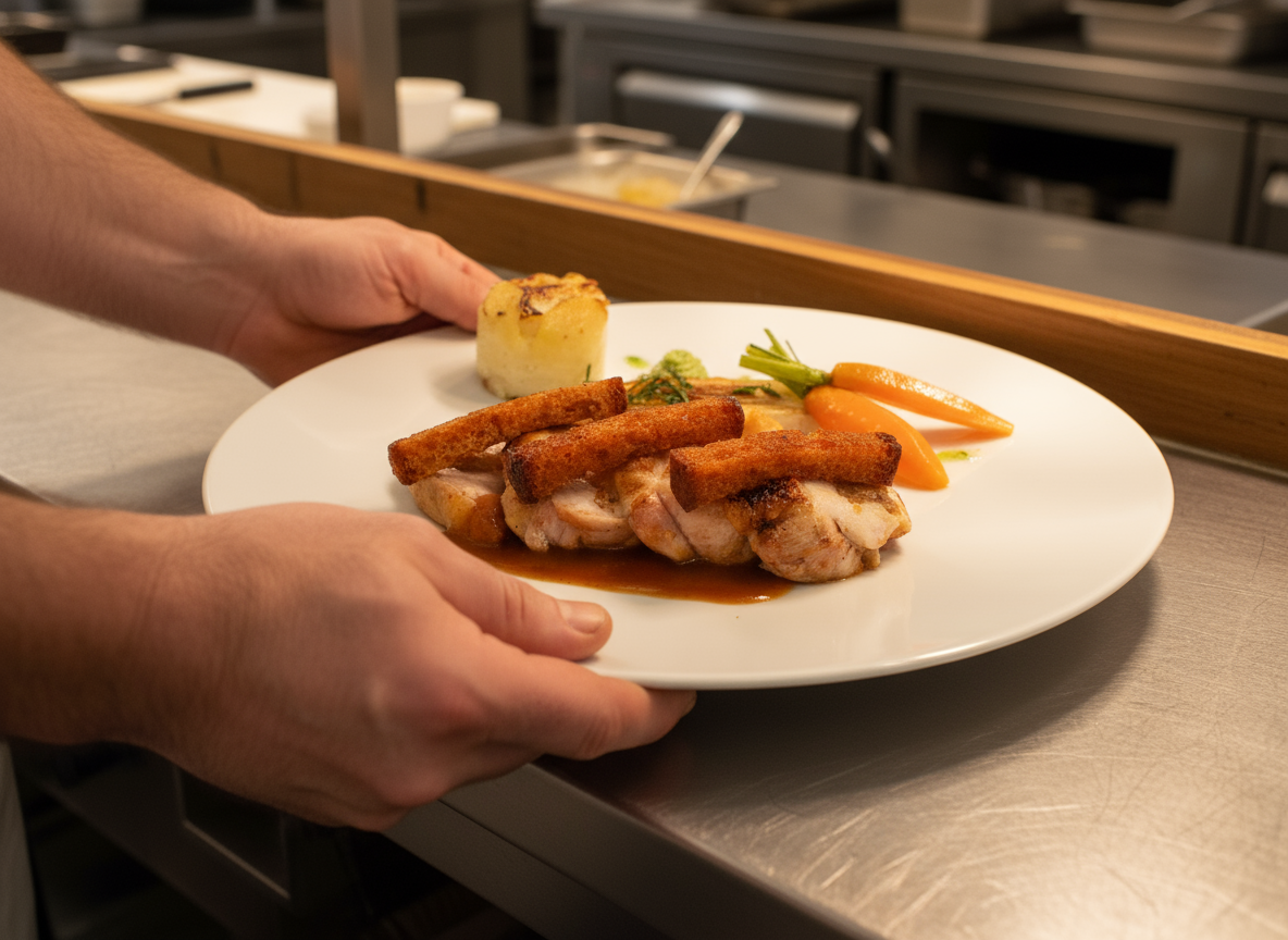 Filet de Pintade Française farci au pain d’épices, sauce festive - David Rose